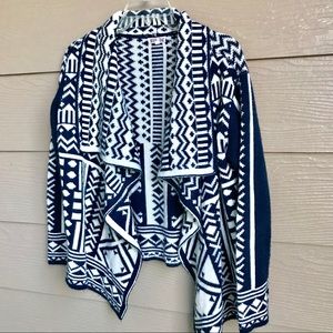 Navy & White Sweater